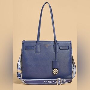 NWT Anne Klein Saffiano Tote bag Color  Blue